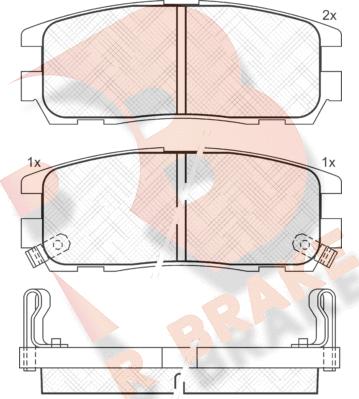 R Brake RB0991 - Əyləc altlığı dəsti, əyləc diski furqanavto.az