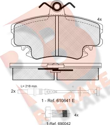 R Brake RB0993-700 - Əyləc altlığı dəsti, əyləc diski furqanavto.az