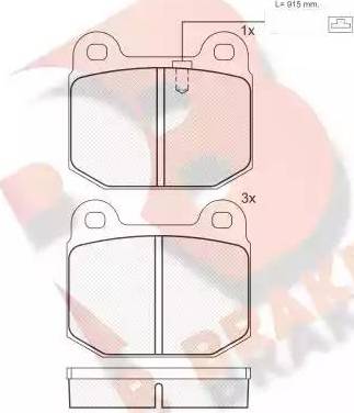 R Brake RB0946 - Əyləc altlığı dəsti, əyləc diski furqanavto.az