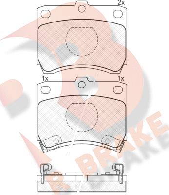 R Brake RB0969 - Əyləc altlığı dəsti, əyləc diski furqanavto.az