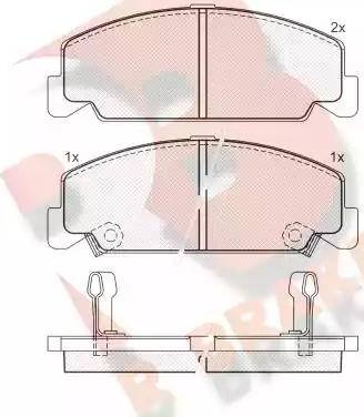 R Brake RB0961 - Əyləc altlığı dəsti, əyləc diski furqanavto.az