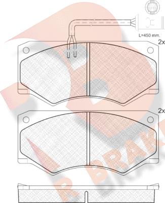 R Brake RB0904 - Əyləc altlığı dəsti, əyləc diski furqanavto.az