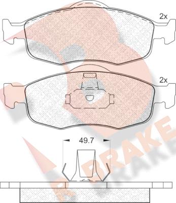 R Brake RB0916 - Əyləc altlığı dəsti, əyləc diski furqanavto.az