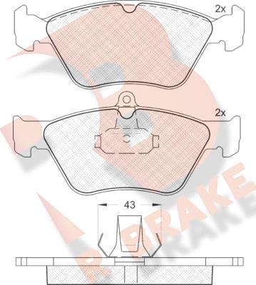 R Brake RB0988 - Əyləc altlığı dəsti, əyləc diski furqanavto.az