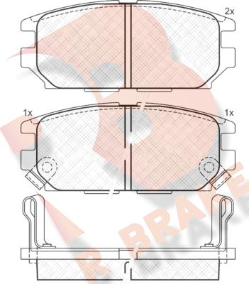 R Brake RB0983 - Əyləc altlığı dəsti, əyləc diski furqanavto.az