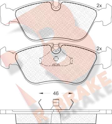 R Brake RB0934 - Əyləc altlığı dəsti, əyləc diski furqanavto.az