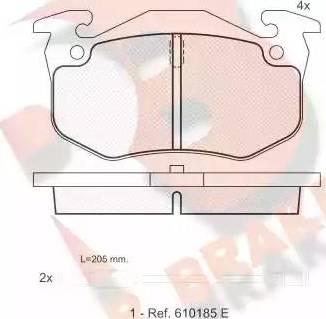 R Brake RB0931 - Əyləc altlığı dəsti, əyləc diski furqanavto.az