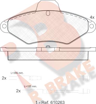 R Brake RB0920 - Əyləc altlığı dəsti, əyləc diski furqanavto.az