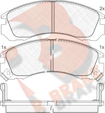 R Brake RB0979 - Əyləc altlığı dəsti, əyləc diski furqanavto.az