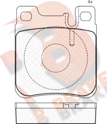 R Brake RB0976 - Əyləc altlığı dəsti, əyləc diski furqanavto.az