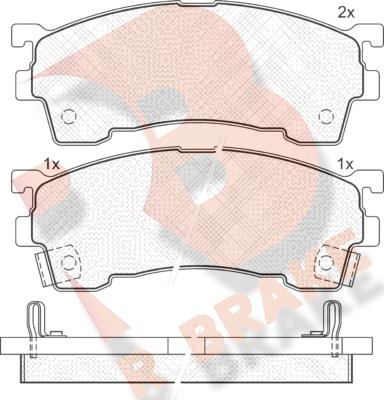 R Brake RB0971-203 - Əyləc altlığı dəsti, əyləc diski furqanavto.az