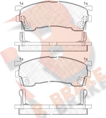 R Brake RB0971 - Əyləc altlığı dəsti, əyləc diski furqanavto.az