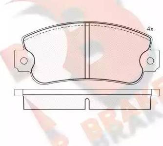 R Brake RB0496 - Əyləc altlığı dəsti, əyləc diski furqanavto.az