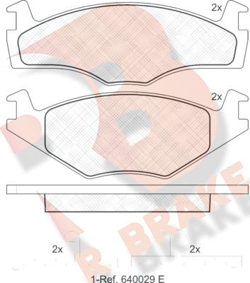 R Brake RB0459 - Əyləc altlığı dəsti, əyləc diski furqanavto.az