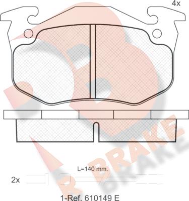 R Brake RB0457 - Əyləc altlığı dəsti, əyləc diski furqanavto.az