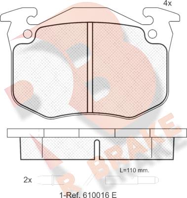 R Brake RB0469 - Əyləc altlığı dəsti, əyləc diski furqanavto.az