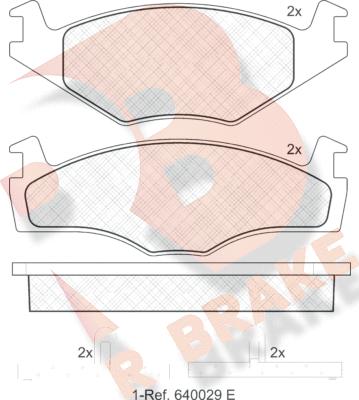 R Brake RB0460 - Əyləc altlığı dəsti, əyləc diski furqanavto.az