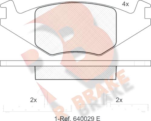 R Brake RB0461 - Əyləc altlığı dəsti, əyləc diski furqanavto.az