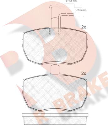 R Brake RB0427 - Əyləc altlığı dəsti, əyləc diski furqanavto.az