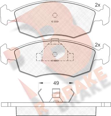 R Brake RB0543 - Əyləc altlığı dəsti, əyləc diski furqanavto.az