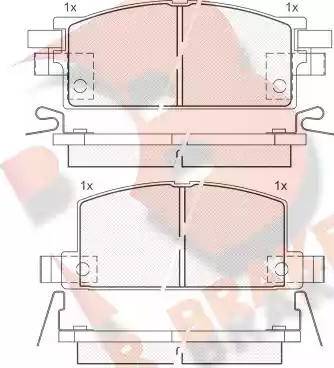 R Brake RB0504 - Əyləc altlığı dəsti, əyləc diski furqanavto.az