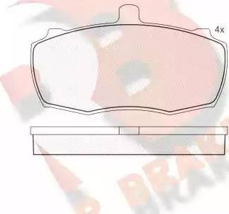 R Brake RB0503 - Əyləc altlığı dəsti, əyləc diski furqanavto.az