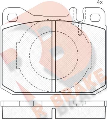 R Brake RB0511 - Əyləc altlığı dəsti, əyləc diski furqanavto.az