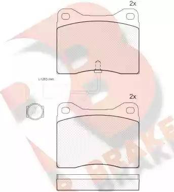 R Brake RB0528 - Əyləc altlığı dəsti, əyləc diski furqanavto.az