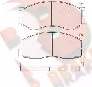 R Brake RB0523 - Əyləc altlığı dəsti, əyləc diski furqanavto.az