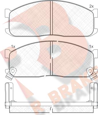 R Brake RB0690 - Əyləc altlığı dəsti, əyləc diski furqanavto.az