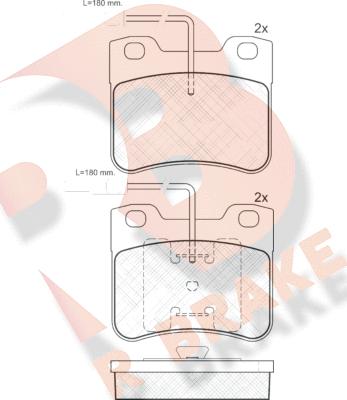 R Brake RB0691 - Əyləc altlığı dəsti, əyləc diski furqanavto.az