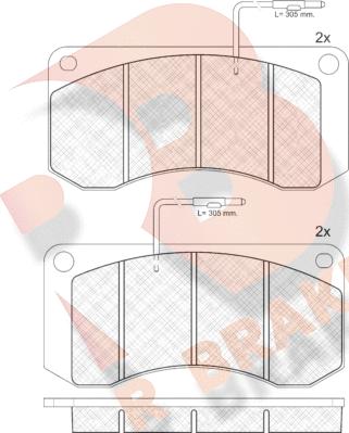 R Brake RB0659 - Əyləc altlığı dəsti, əyləc diski furqanavto.az