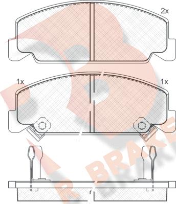 R Brake RB0609 - Əyləc altlığı dəsti, əyləc diski furqanavto.az