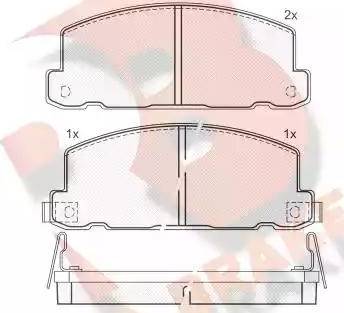 R Brake RB0610 - Əyləc altlığı dəsti, əyləc diski furqanavto.az