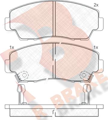 R Brake RB0636 - Əyləc altlığı dəsti, əyləc diski furqanavto.az