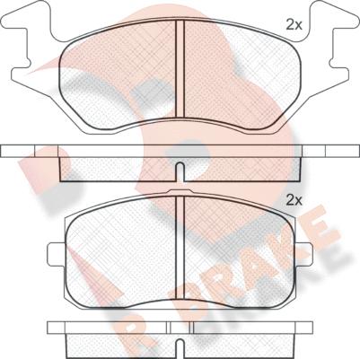 R Brake RB0629 - Əyləc altlığı dəsti, əyləc diski furqanavto.az