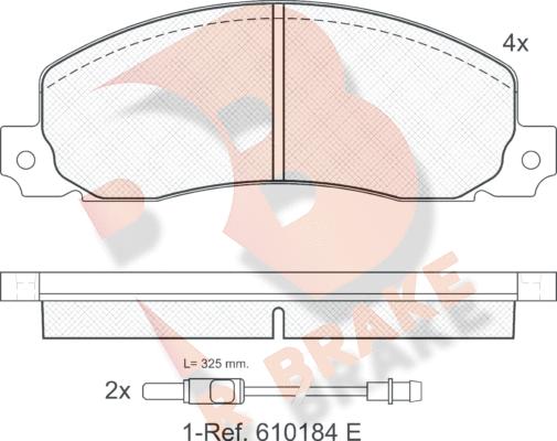 R Brake RB0620 - Əyləc altlığı dəsti, əyləc diski furqanavto.az