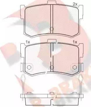 R Brake RB0677 - Əyləc altlığı dəsti, əyləc diski furqanavto.az