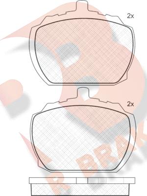 R Brake RB0092 - Əyləc altlığı dəsti, əyləc diski furqanavto.az