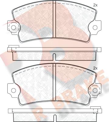 R Brake RB0052 - Əyləc altlığı dəsti, əyləc diski furqanavto.az