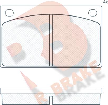 R Brake RB0088 - Əyləc altlığı dəsti, əyləc diski furqanavto.az