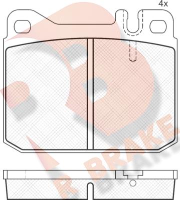 R Brake RB0197 - Əyləc altlığı dəsti, əyləc diski furqanavto.az