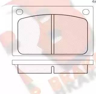 R Brake RB0142 - Əyləc altlığı dəsti, əyləc diski furqanavto.az