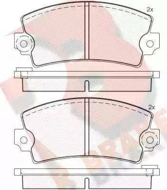 R Brake RB0101 - Əyləc altlığı dəsti, əyləc diski furqanavto.az