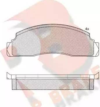 R Brake RB0183 - Əyləc altlığı dəsti, əyləc diski furqanavto.az