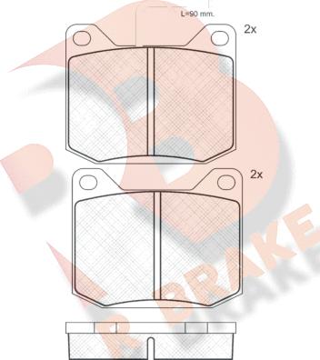 R Brake RB0120 - Əyləc altlığı dəsti, əyləc diski furqanavto.az