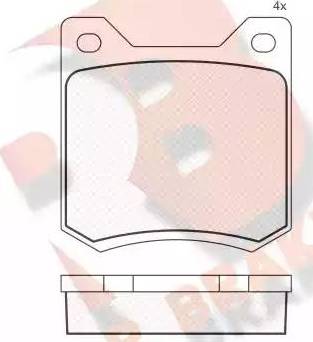 R Brake RB0122 - Əyləc altlığı dəsti, əyləc diski furqanavto.az