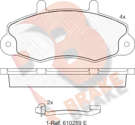 R Brake RB0896-203 - Əyləc altlığı dəsti, əyləc diski www.furqanavto.az