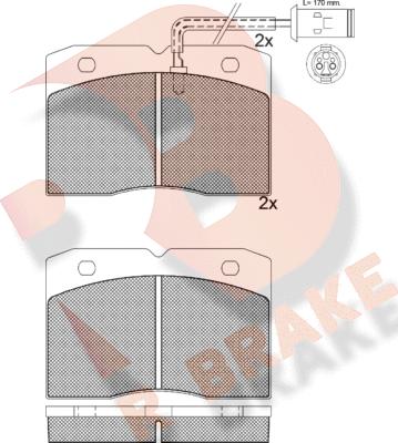 R Brake RB0892 - Əyləc altlığı dəsti, əyləc diski furqanavto.az