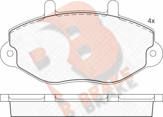 R Brake RB0897 - Əyləc altlığı dəsti, əyləc diski furqanavto.az